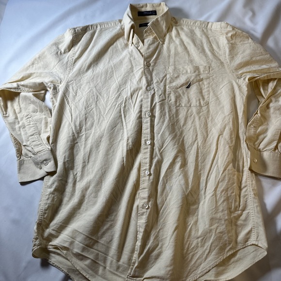 Nautica Other - Nautica Yellow Button-Down Oxford Shirt Men's Large Preppy